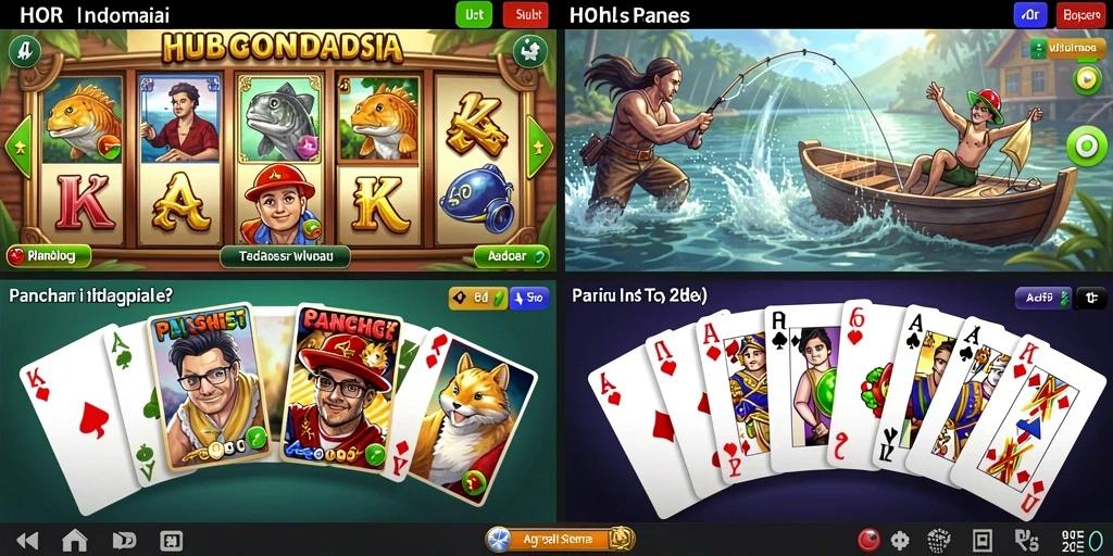 Ilustrasi pertempuran seru dengan monster.
